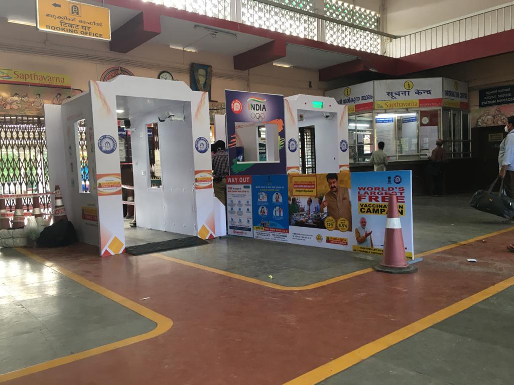 "Manappuram sponsors Thermal Screening Smart Gates at Thrissur railway station"